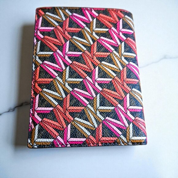 Michael Kors Women's Brown/Red/Pink Logo Bedford Medium Passport Wallet NWOT - Picture 11 of 11